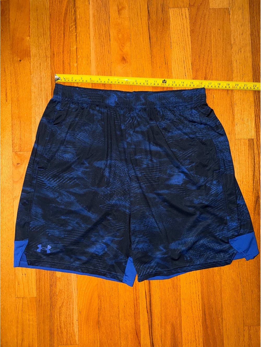 Under Armour Basketball Shorts Mens Extra Large Elastic + Drawstring Waist Blue